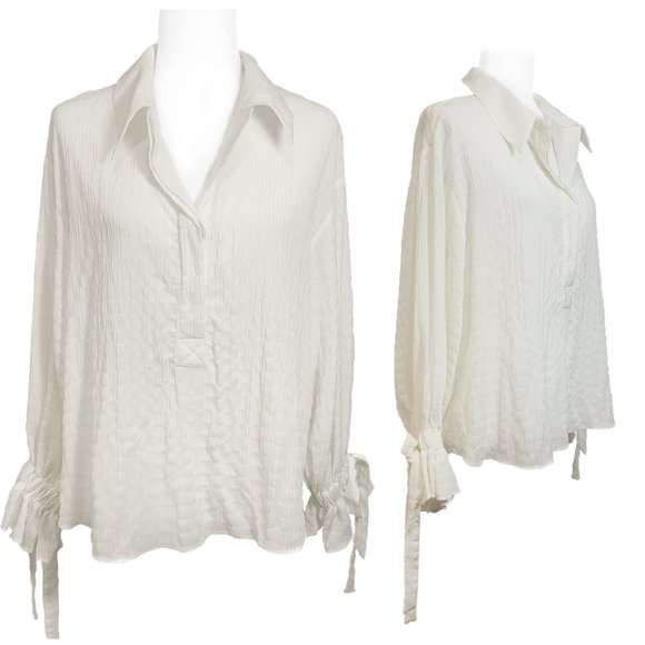 TOPSHOP Light cream refurbish Blouse - Picture 1 of 3